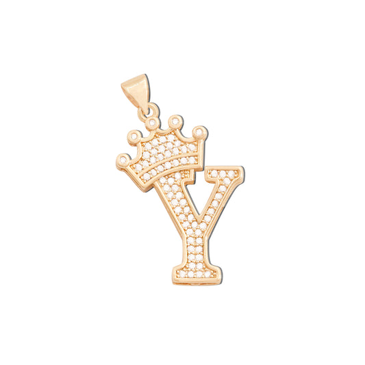 Messing Buchstabe Y Charms Anhänger Zubehör 21x28mm 10St