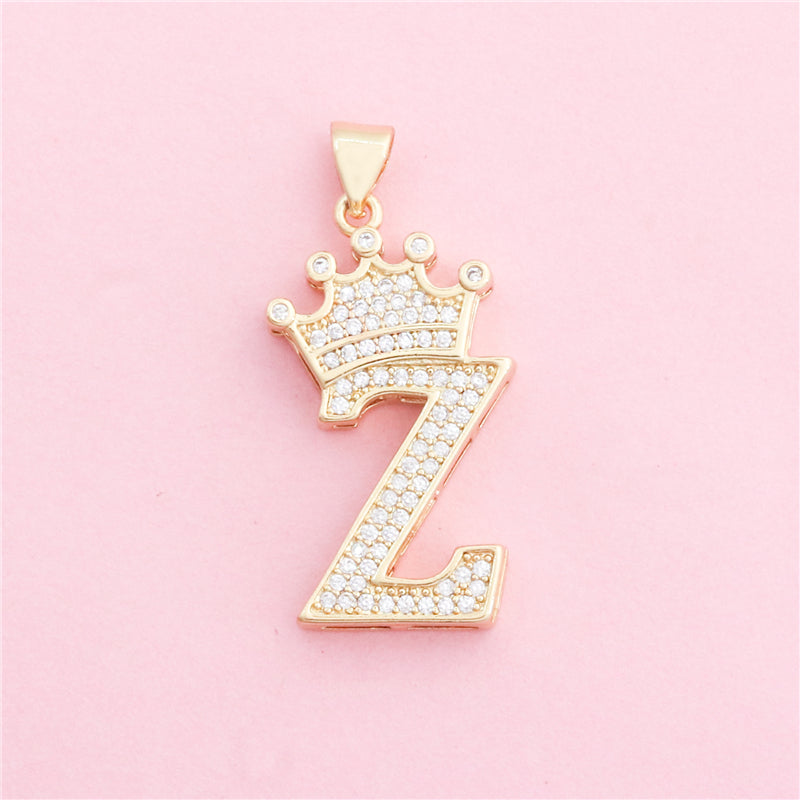 Brass Letter Z Charms Pendants Accessories 21x28mm 10pcs