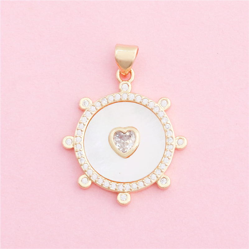 Messing Charms Anhänger Zubehör 22x25mm 10St