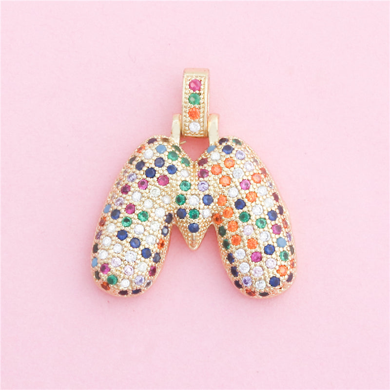 Messing Buchstabe M Charms Anhänger Zubehör 24x27mm 10St