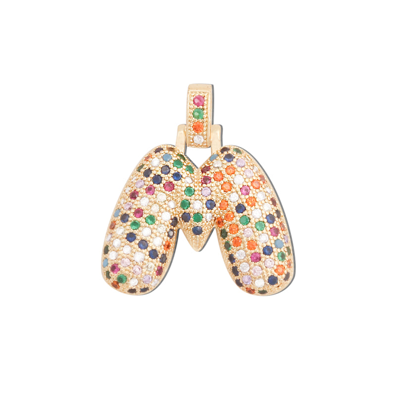 Messing Buchstabe M Charms Anhänger Zubehör 24x27mm 10St