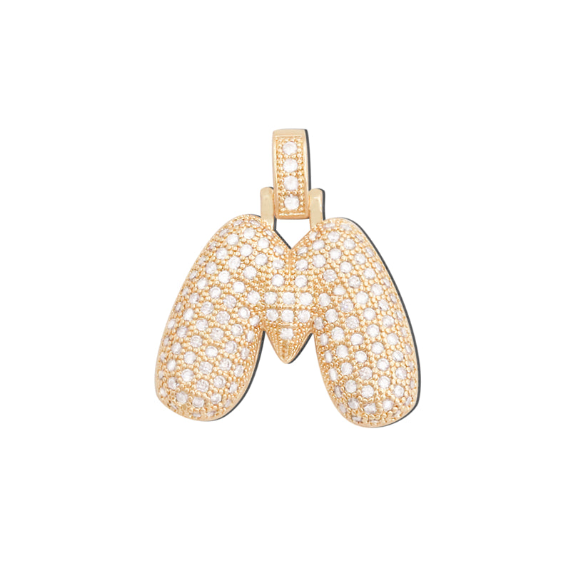 Pendentifs breloques en laiton lettre M accessoires 25x28mm 10pcs