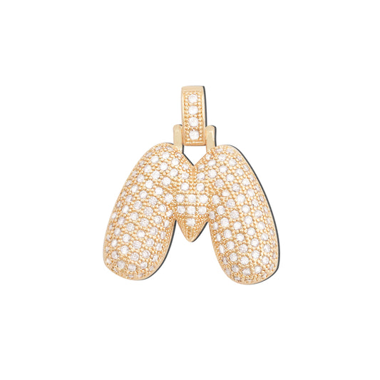 Messing Buchstabe M Charms Anhänger Zubehör 25x28mm 10St