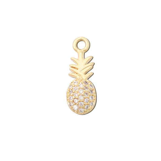 Charms de Latón Accesorios Colgantes Forma de Piña 5x15mm 10uds