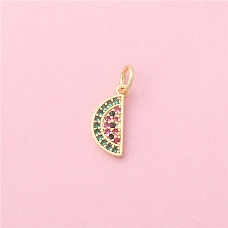 Brass Charms Pendants Accessories Watermelon Shape 6x13mm 10pcs