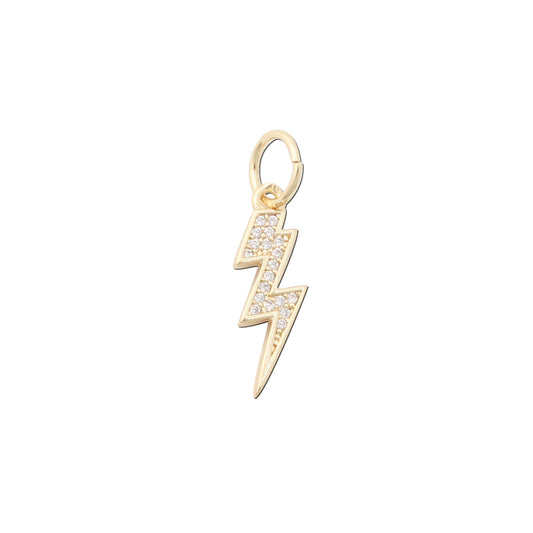 Brass Charms Pendants Accessories Lightning Shape 7x20mm 10pcs