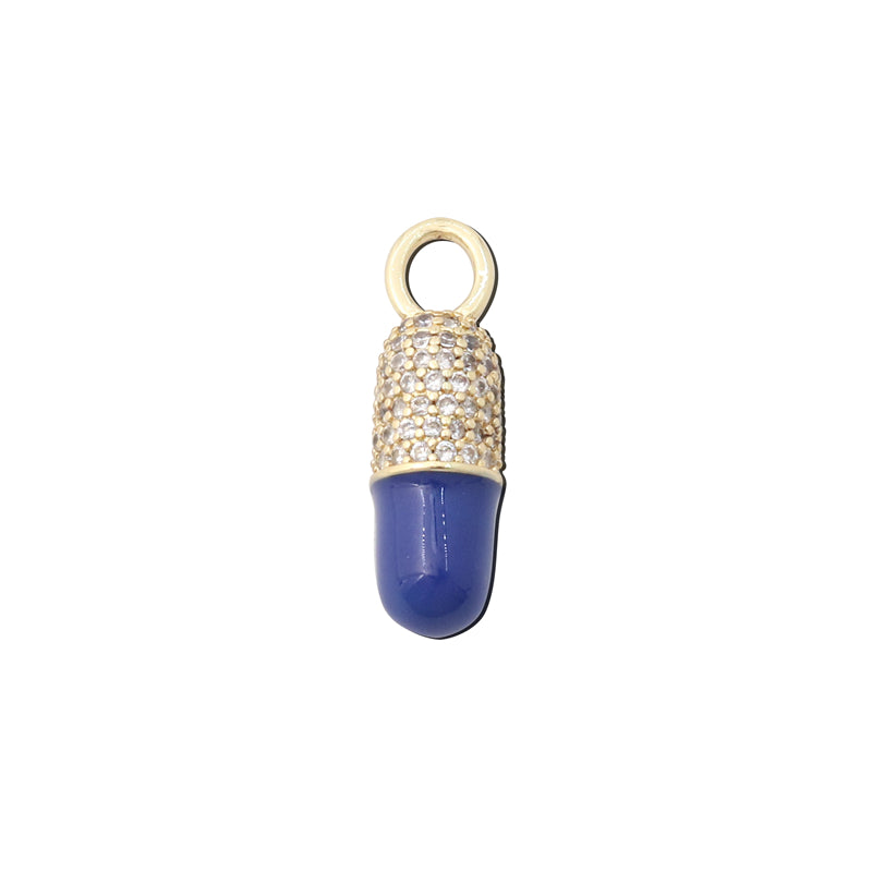 Breloques en laiton pendentifs accessoires couleur pourpre forme capsule 7x22mm 10 pièces