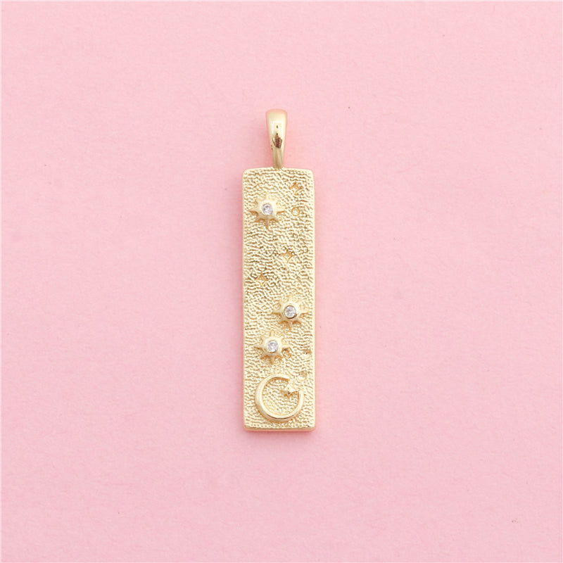 Brass Charms Pendants Accessories 7x30mm 10pcs