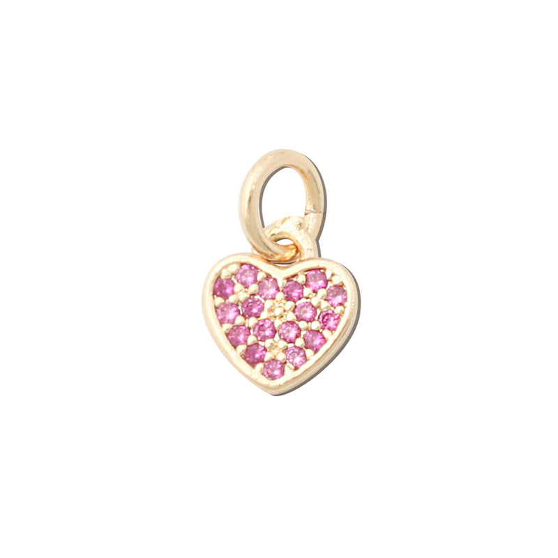 Accesorios para colgantes con dijes de latón en forma de corazón 7x8 mm 10 piezas