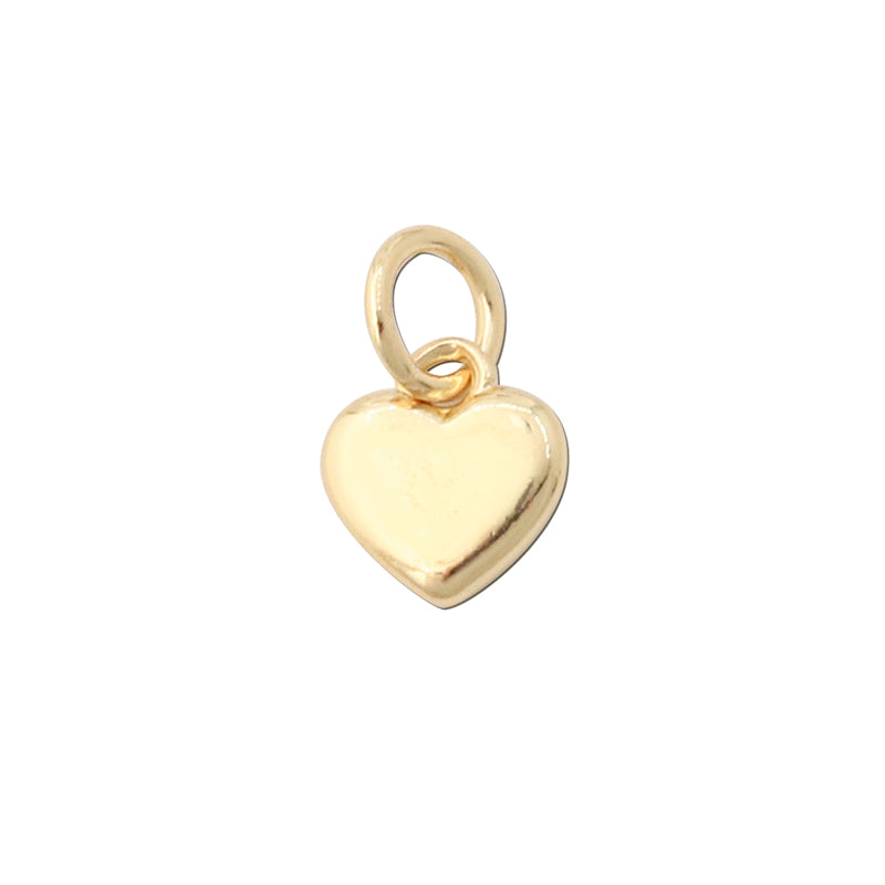 Accesorios para colgantes con dijes de latón en forma de corazón 7x8 mm 10 piezas