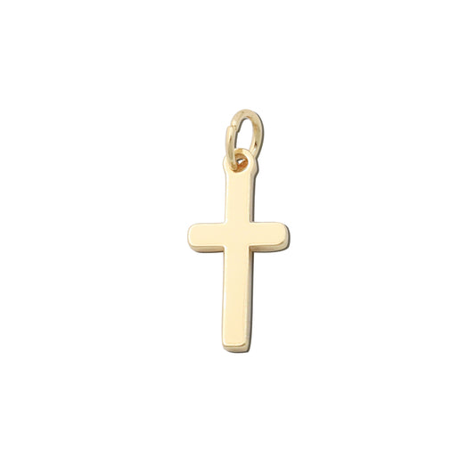 Brass Charms Pendants Accessories Cross Shape 8x17mm 10pcs