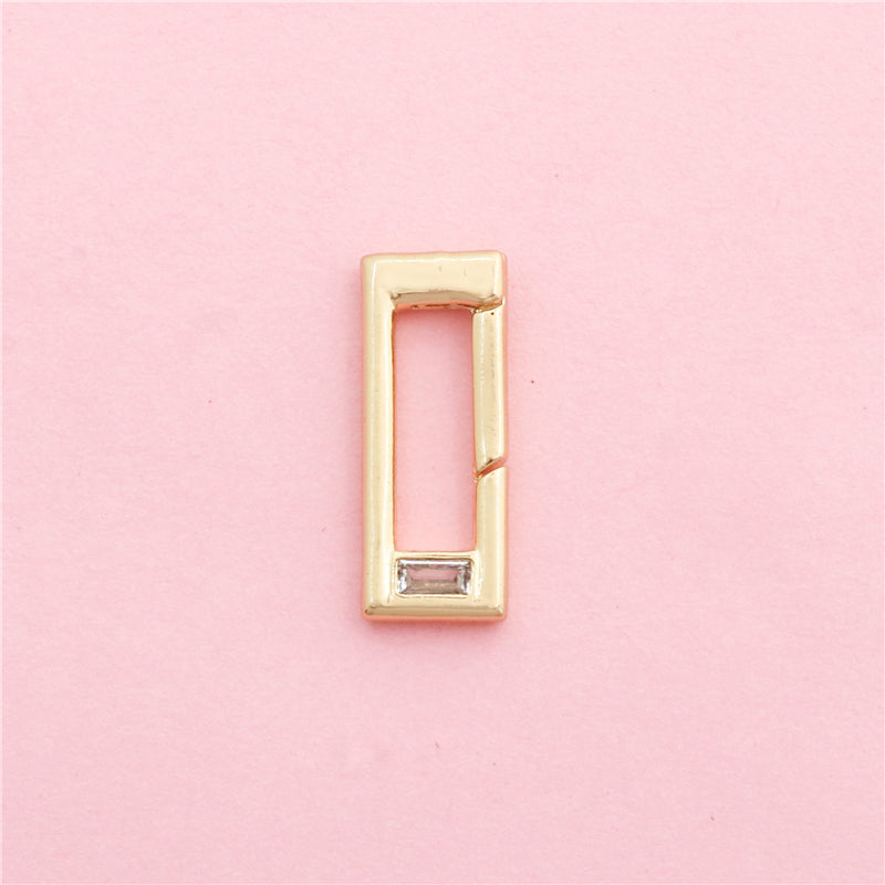 Brass Ring Spring Buckle Accessories 8x20mm 10pcs