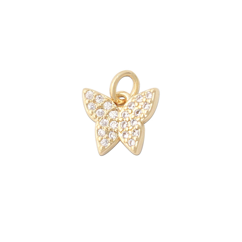 Brass Charms Pendants Accessories Butterfly Shape 8x9mm 10pcs