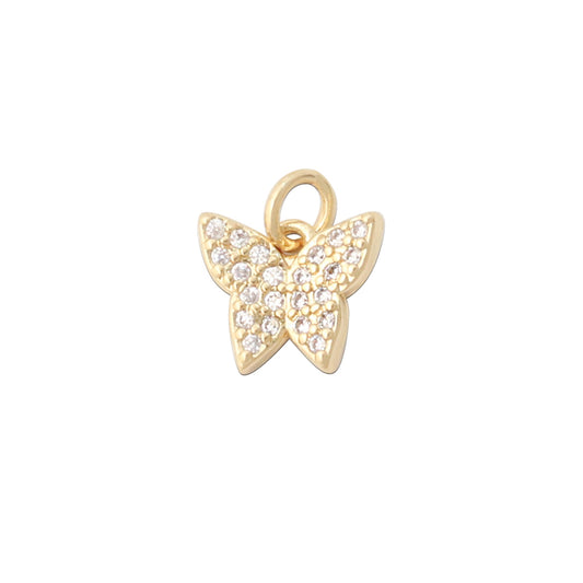 Breloques en Laiton Pendentifs Accessoires Forme Papillon 8x9mm 10pcs