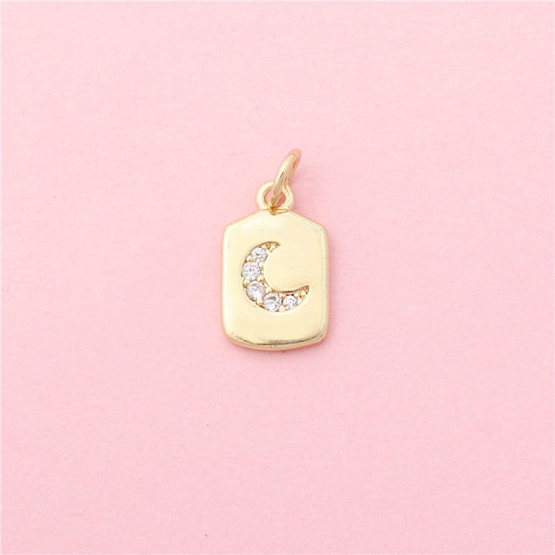 Accesorios para colgantes Charms de latón 9x14mm 10uds