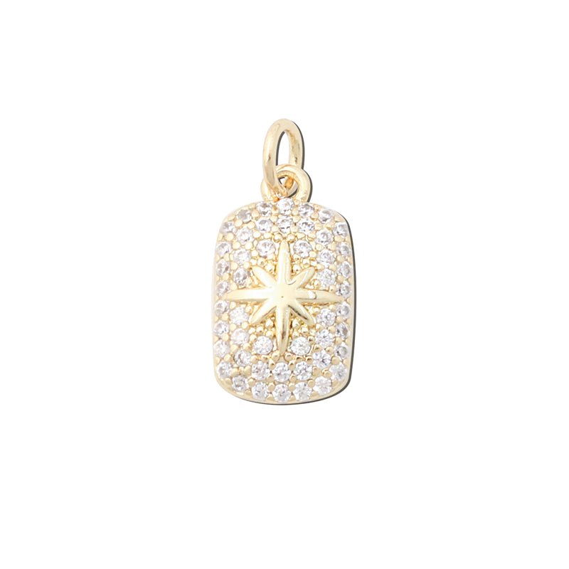 Pendenti Charms in Ottone Accessori 9x16mm 10pz