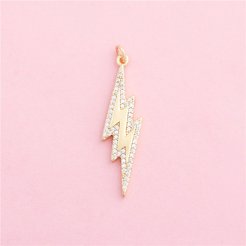 Messing Charms Anhänger Zubehör 9x38mm 10St