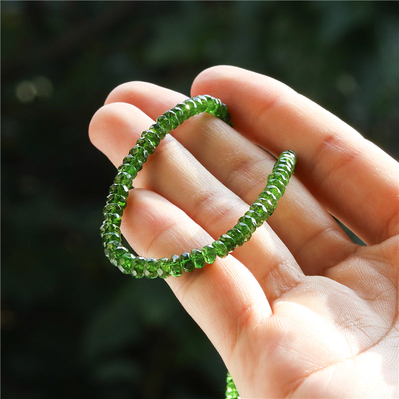 Natural 7A Diopside Beads Abacus Faceted 1-3x3-5mm Hole 0.6mm about 242pcs 39cm strand