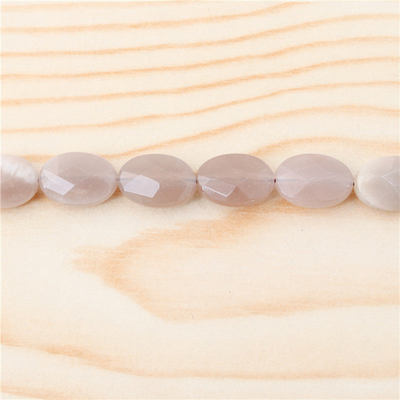 Natural Orange Moonstone Beads Oval Faceted 10x14mm Hole 1mm about 28pcs 39cm strand