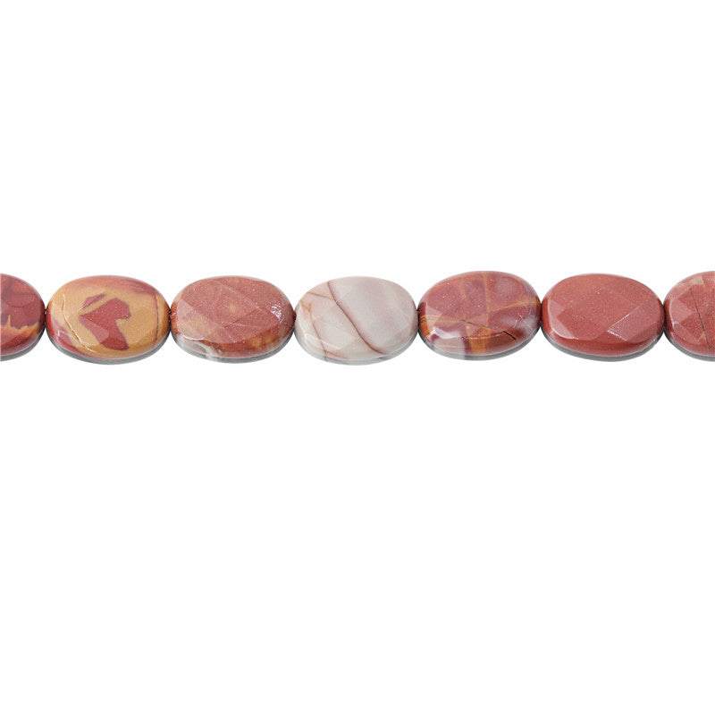 Natural Noreena Jasper Beads Oval Facetado 10x14mm Buraco 1mm cerca de 28pcs 39cm fio