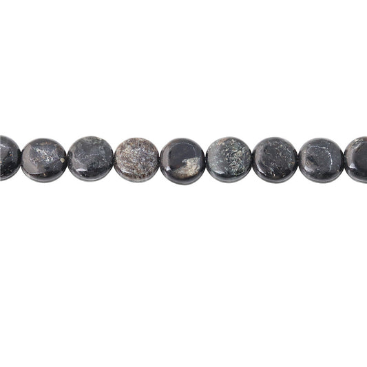 Natural Phlogopite Beads Flat Round 10mm Hole 1mm about 40pcs 39cm strand