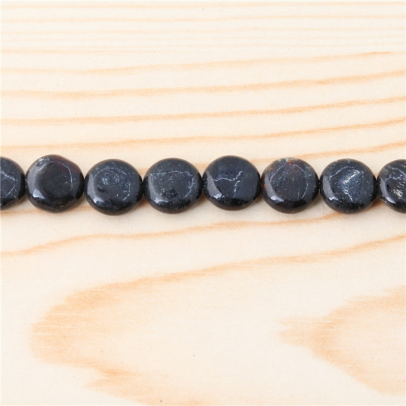 Natural Phlogopite Beads Flat Round 10mm Hole 1mm about 40pcs 39cm strand