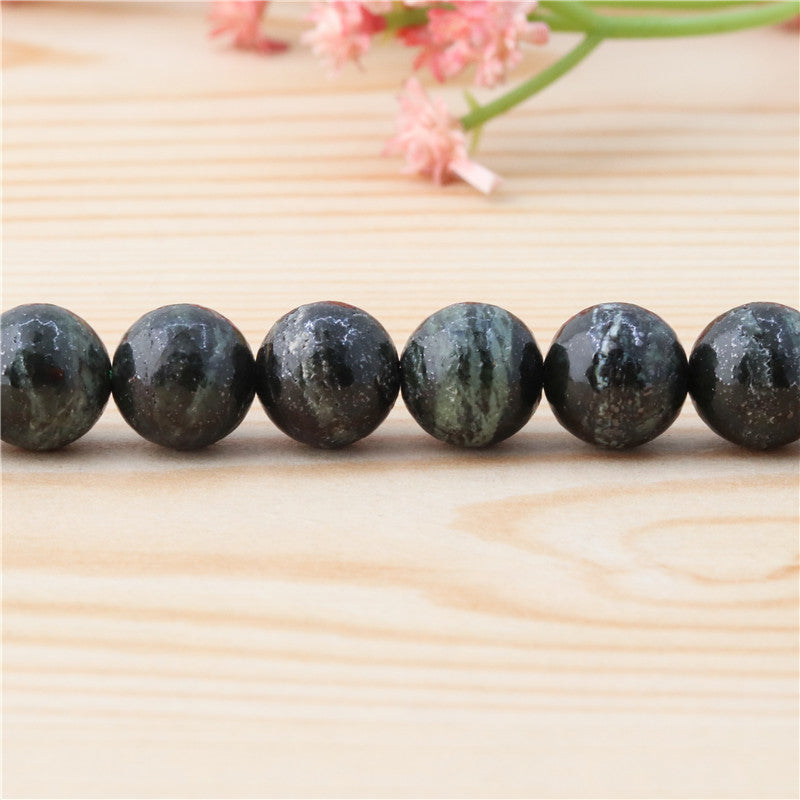 Natural Chrysotlie Beads Round 10mm Hole 1.2mm about 40pcs 39cm strand