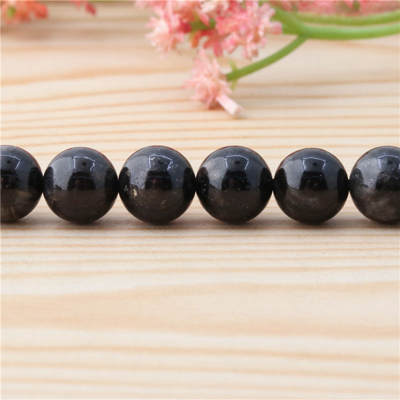 Natural Astropyllite Beads Round 10mm Hole 1.2mm about 40pcs 39cm strand