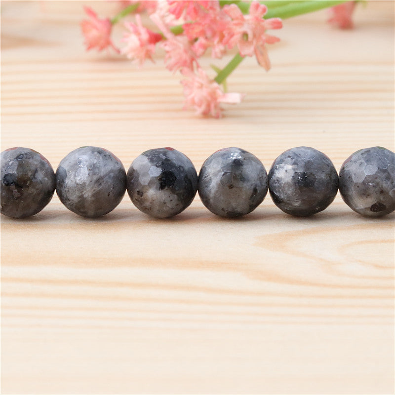 Natural Hypersthene Beads Round Faceted 10mm Hole 1.2mm about39pcs 39cm strand