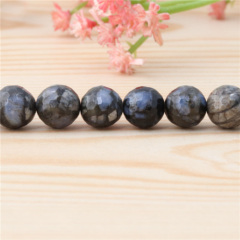 Natural Grey Opal Beads Round Faceted 10mm Hole 1.2mm about39pcs 39cm strand