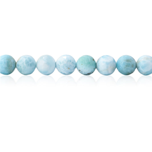 Natural Larimar Beads Round Faceted 10mm Hole 1.2mm about39pcs 39cm strand