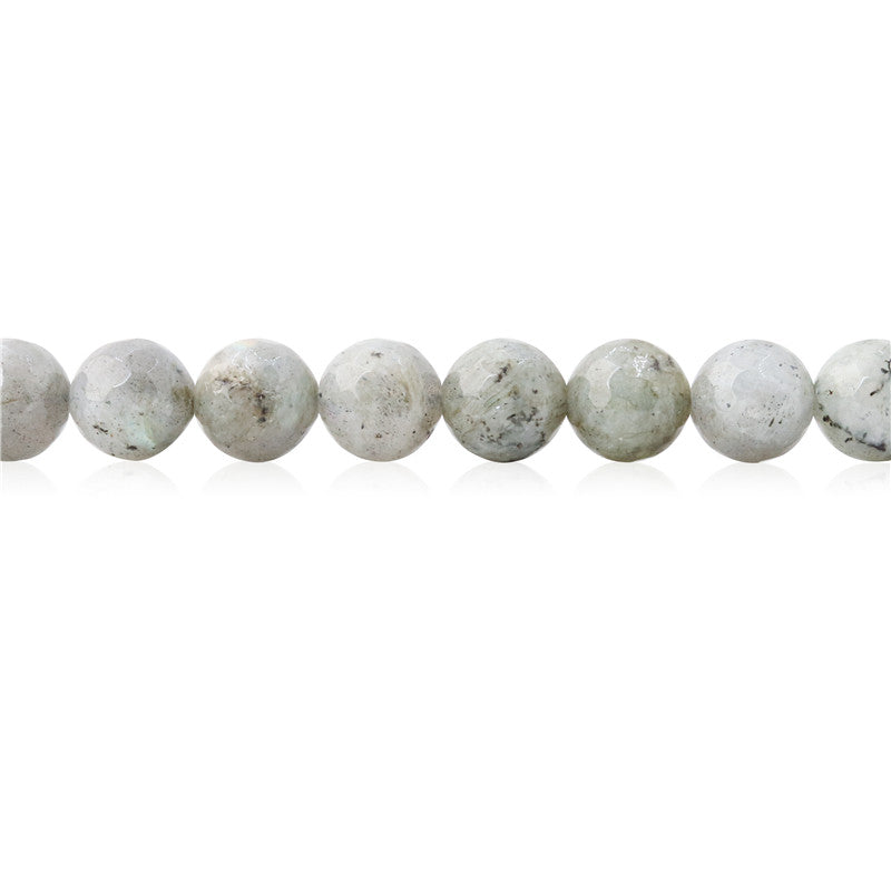 Natural Labradorite Beads Round Faceted 10mm Hole 1.2mm about39pcs 39cm strand