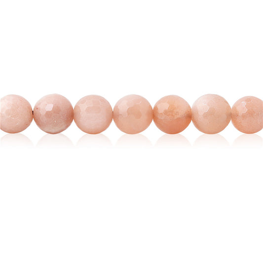 Natural Orange Moonstone A Beads Round Faceted 10mm Hole 1.2mm about39pcs 39cm strand