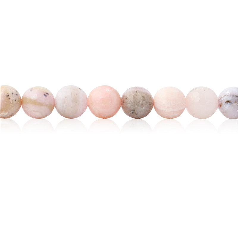 Natural Pink Opal Beads Round Faceted 10mm Hole 1.2mm about39pcs 39cm strand