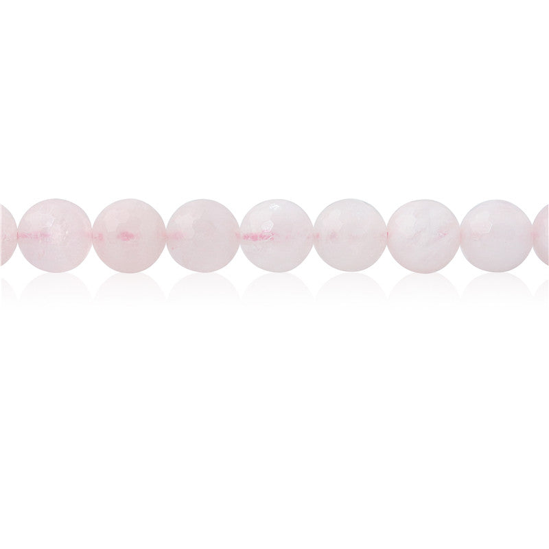 Natural Pink Quartz Beads Round Faceted 10mm Hole 1.2mm about39pcs 39cm strand