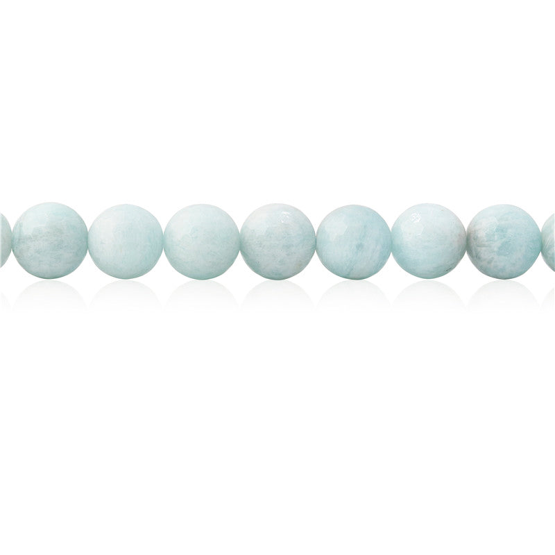 Natural Amazonite Beads Round Faceted 10mm Hole 1.2mm about39pcs 39cm strand