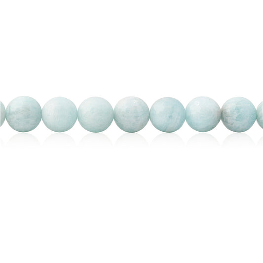 Perles Amazonite Naturelles Rondes Facettes Trou 10mm 1.2mm Environ 39pcs Fil 39cm