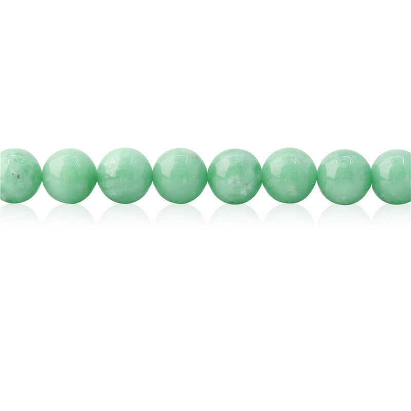 Natural Green Angel Beads Round 10mm Hole 1.2mm about 40pcs 39cm strand