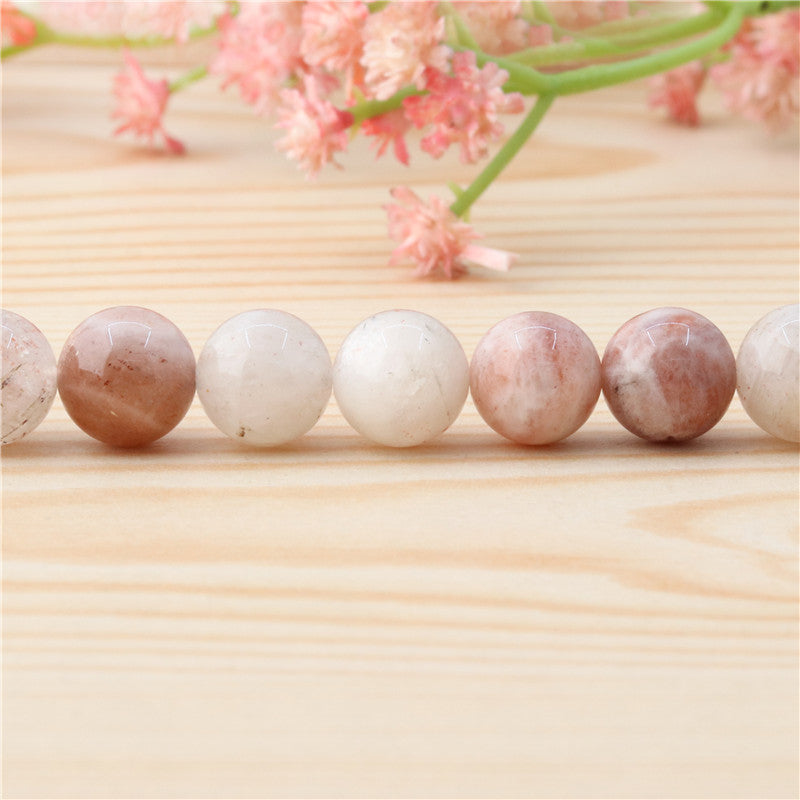 Natural Sunstone Beads Round 10mm Hole 1.2mm about 40pcs 39cm strand