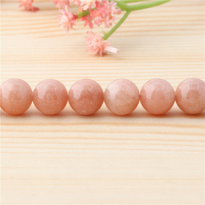 Natural Orange Moonstone Beads Round 10mm Hole 1.2mm about 40pcs 39cm strand