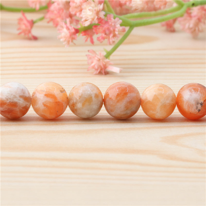 Natural Orange Calcite Beads Round 10mm Hole 1.2mm about 40pcs 39cm strand