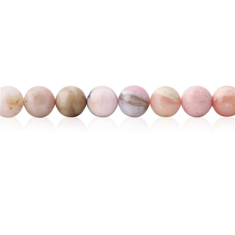 Natural Pink Opal Beads Round 10mm Hole 1.2mm about 40pcs 39cm strand