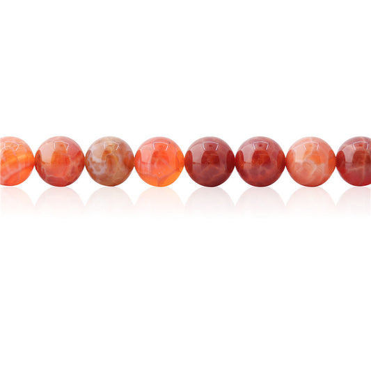 Natural Fire Agate Beads Round 10mm Hole 1.2mm about 40pcs 39cm strand