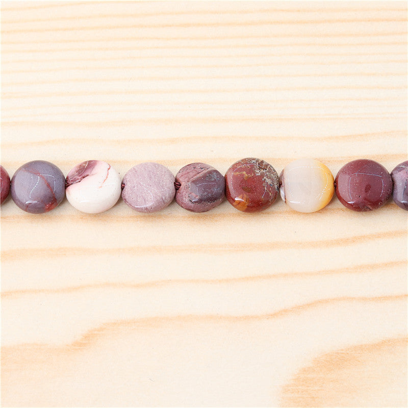 Natural Caryolite Beads Flat Round 10mm Hole 1mm about 40pcs 39cm strand