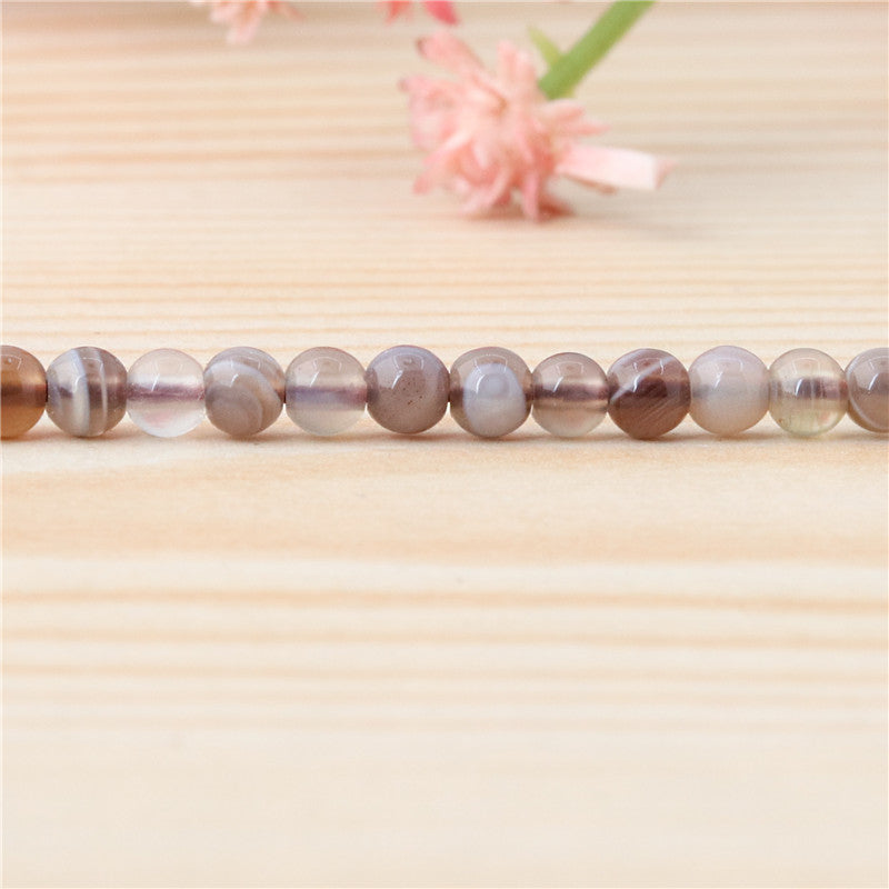 Natural Botswana Agate Beads Round 3mm Hole 0.8mm about 126pcs 39cm strand