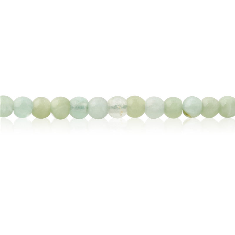 Perles de jade naturel de Birmanie rondes 3mm trou 0.8mm environ 126pcs 39cm sur fil