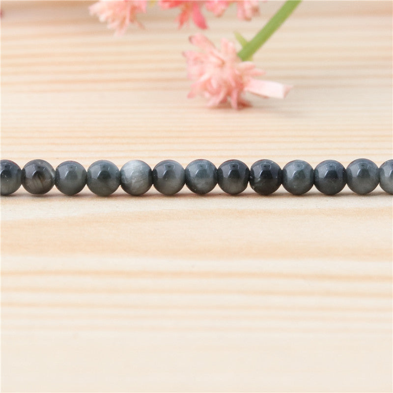 Natural Eagle Eyes Beads Round 3mm Hole 0.8mm about 126pcs 39cm strand