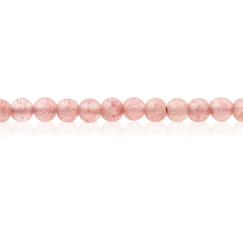 Natural Strawberry Crystal Quartz Beads Round 3mm Hole 0.8mm about 126pcs 39cm strand