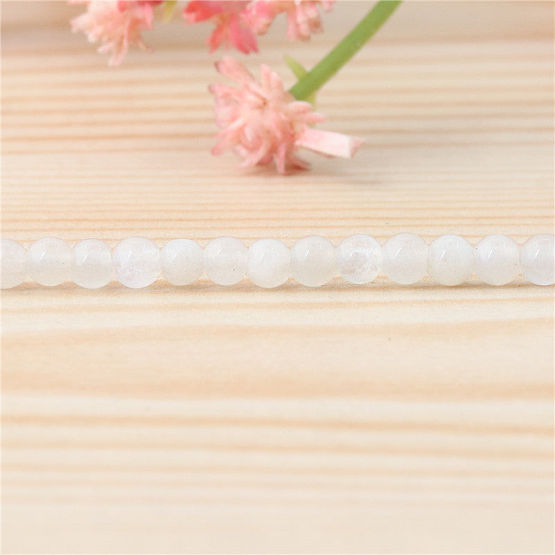 Natural White Moonstone Beads Round 3mm Hole 0.8mm about 126pcs 39cm strand