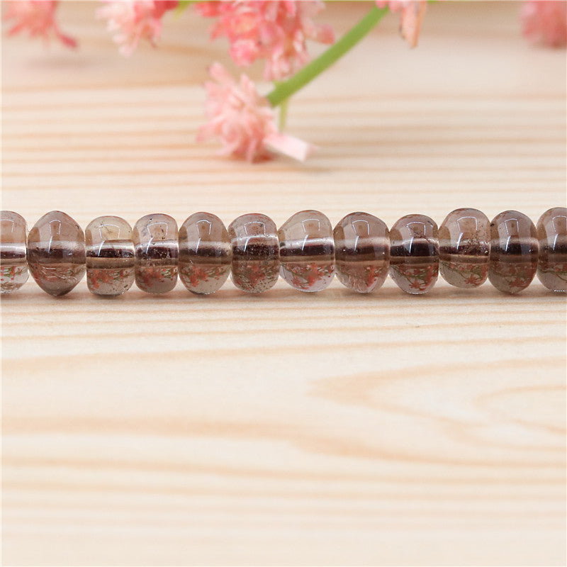 Natural Smoky Quartz Beads Abacus 4x6mm Hole 0.8mm  about 109pcs 39cm strand